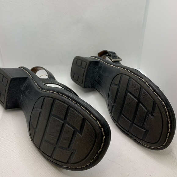 Natrualizer Black Leather Sandals Brass Embellished Ankle Strap Shoes Size 6.5M - Picture 7 of 9